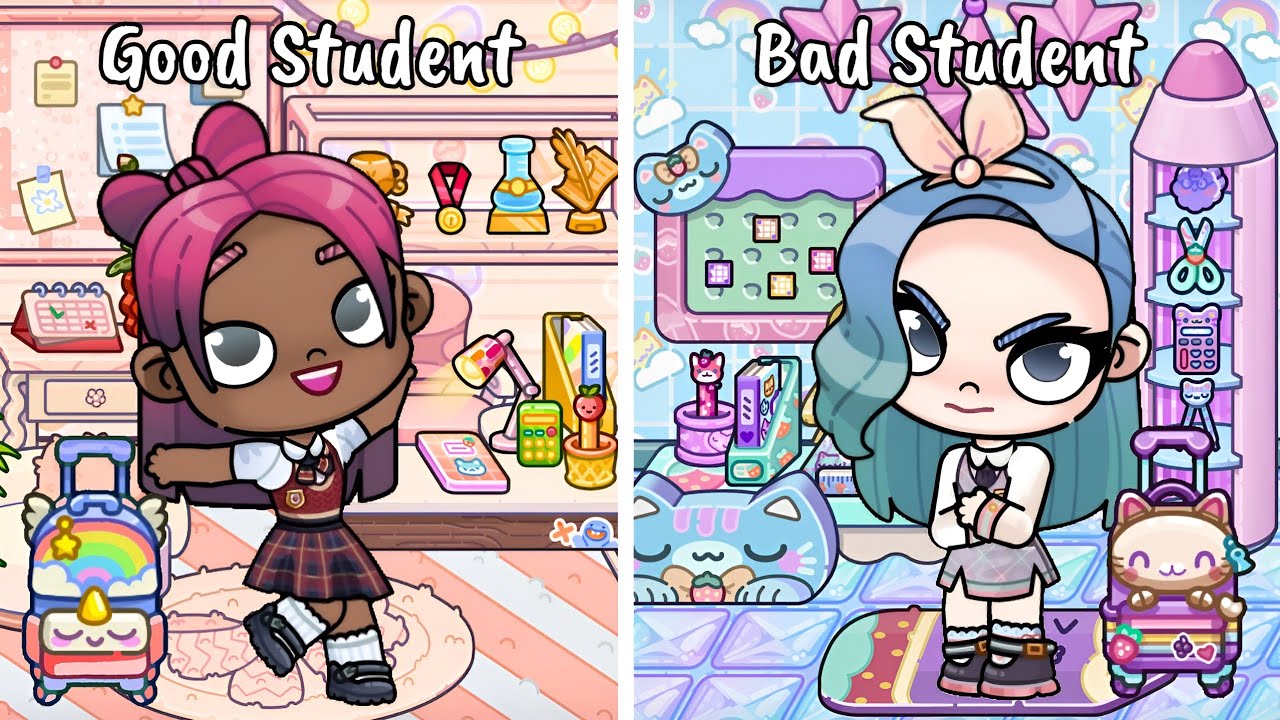 GOOD vs BAD Student Night Routine 😇👿  | Avatar World Roleplay | Pazu
