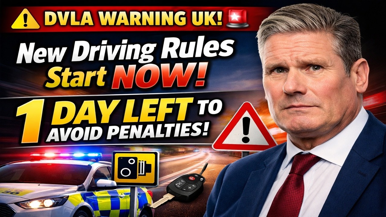 ⚠️ DVLA WARNING UK! 🚨 New Driving Rules Start NOW &ndash; 1 Day Left to Avoid Penalties!
