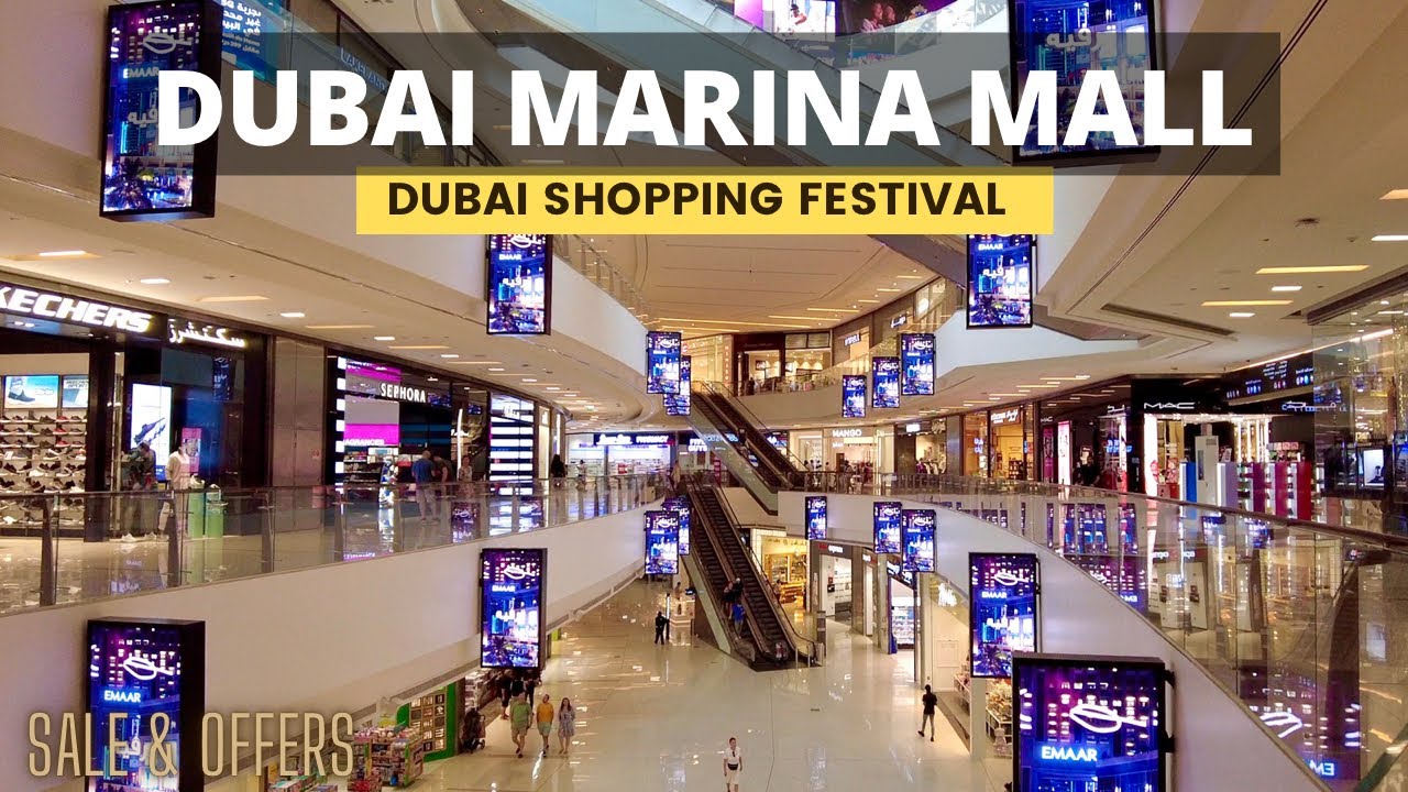 [4K] 🇦🇪 DUBAI MARINA MALL | Dubai Shopping Festival SALE & OFFERS 2022 - 2023 | Dubai City UAE