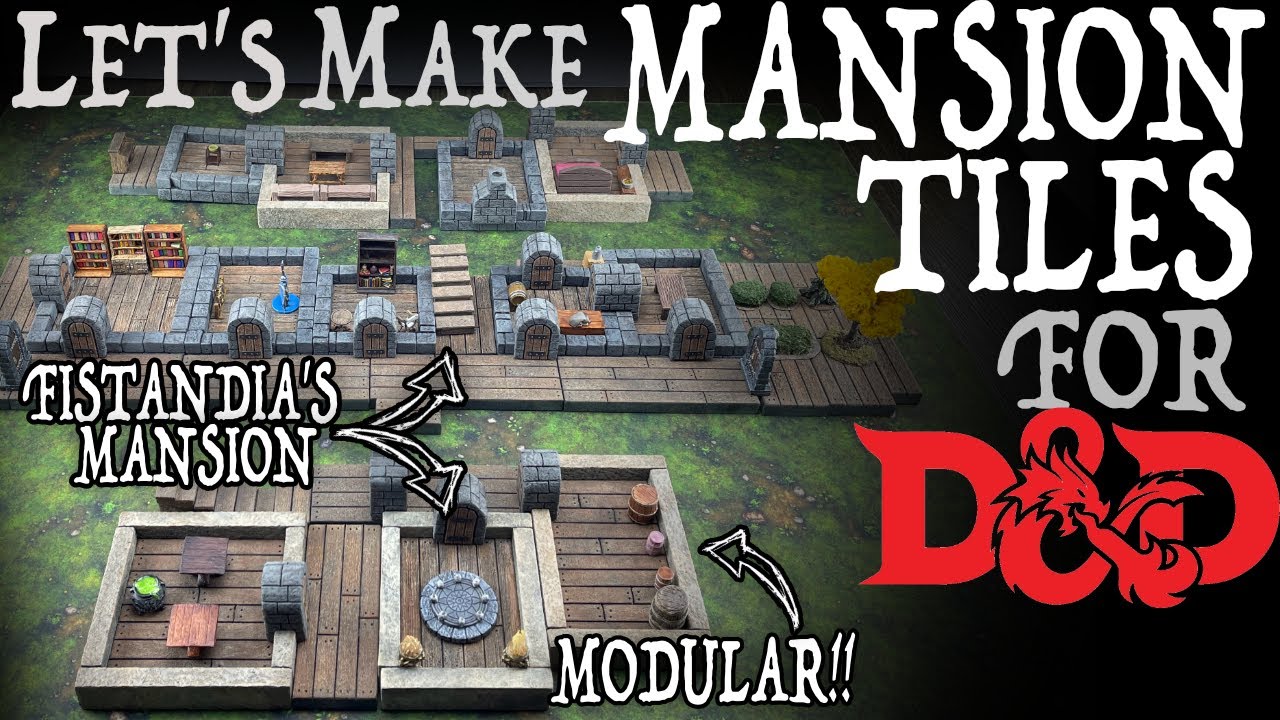 How to Make Modular MANSION TILES for Candlekeep Mysteries, Ghosts of Saltmarsh (D&D Dungeon Tiles)