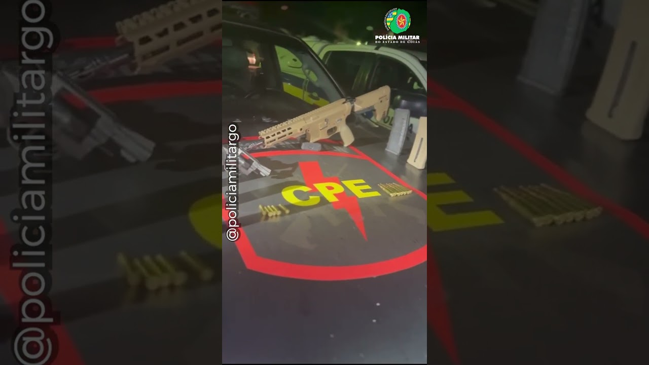 OPERA&Ccedil;&Atilde;O CONJUNTA, PMGO E PMMG, APREENDE ARMAS DE USO RESTRITO