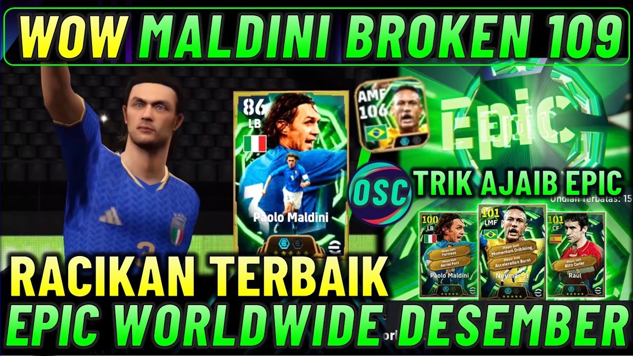 WOW MALDINI 109 !! RACIKAN TERBAIK MALDINI 109 BROKEN, RAUL & NEYMAR EPIC WORLDWIDE EFOOTBALL 2026.