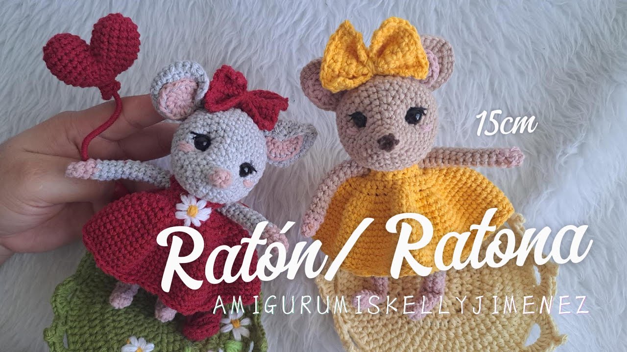 Amigurumi de Rat&oacute;n/Ratona TEJIDO A CROCHET (Tutorial paso a paso)