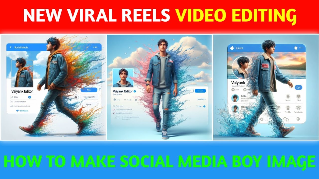 How To Create 3D ai Social Media Boy Image | Trending Social Media Profile Name Video Editing