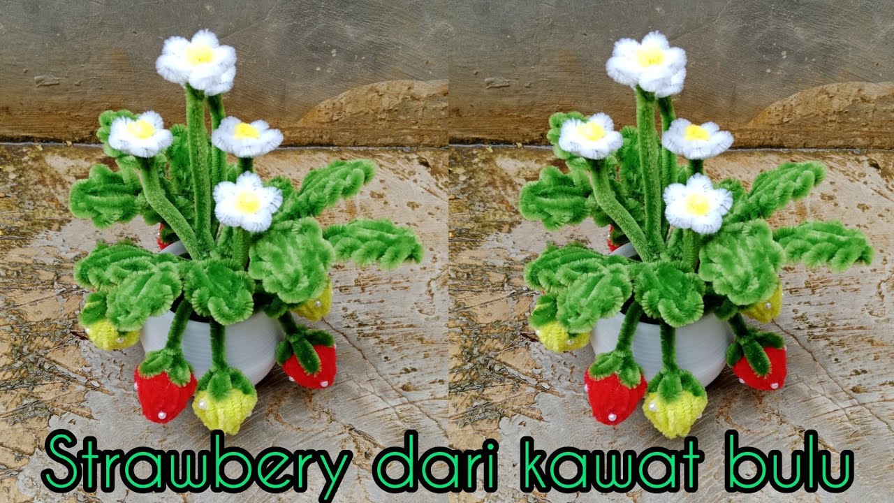Cara membuat strawberry dari kawat bulu