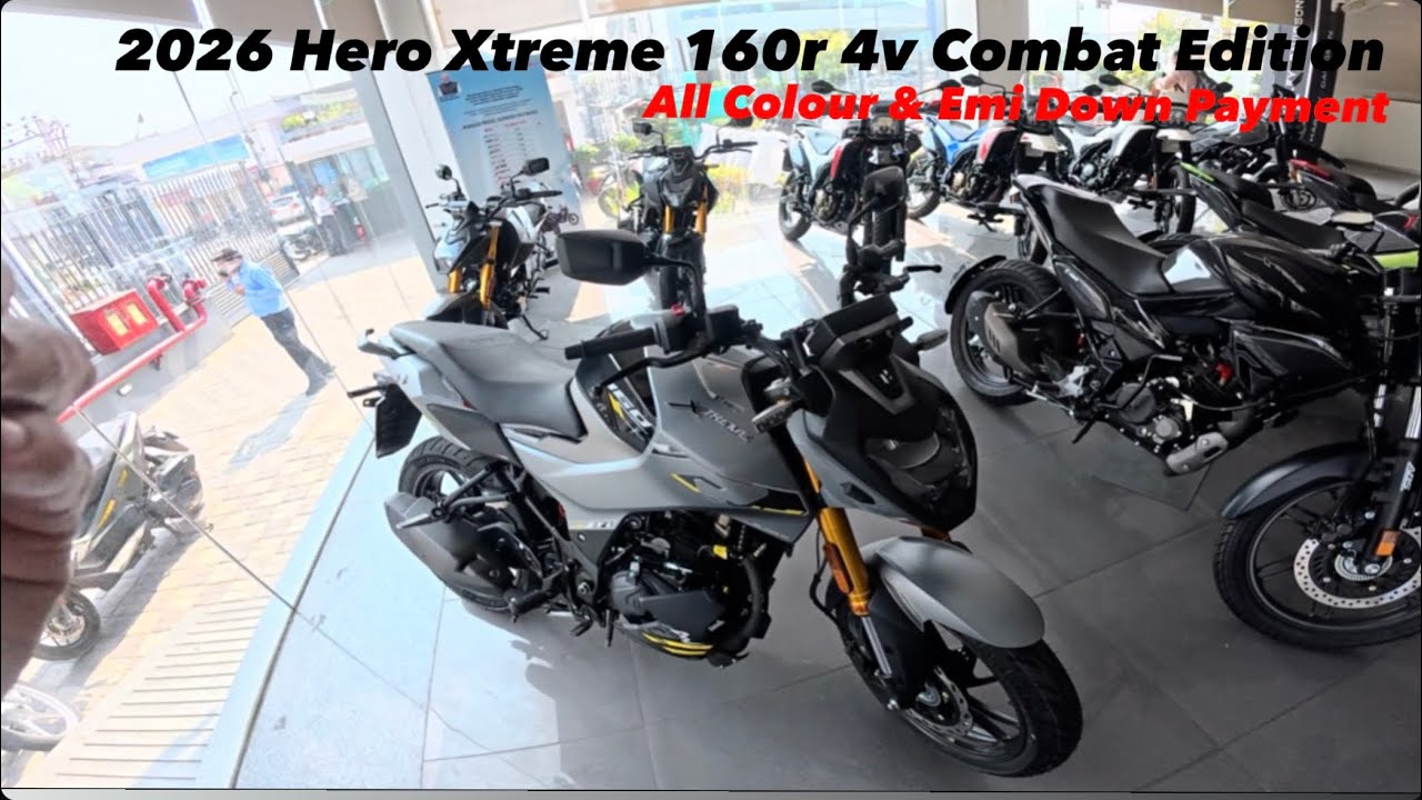 New 2026 Hero Xtreme 160r 4v Combat Edition All Colours On Road Price Minimum Down Payment !