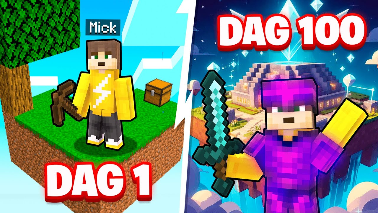 IK OVERLEEFDE 100 DAGEN In Sky Block! (Minecraft)