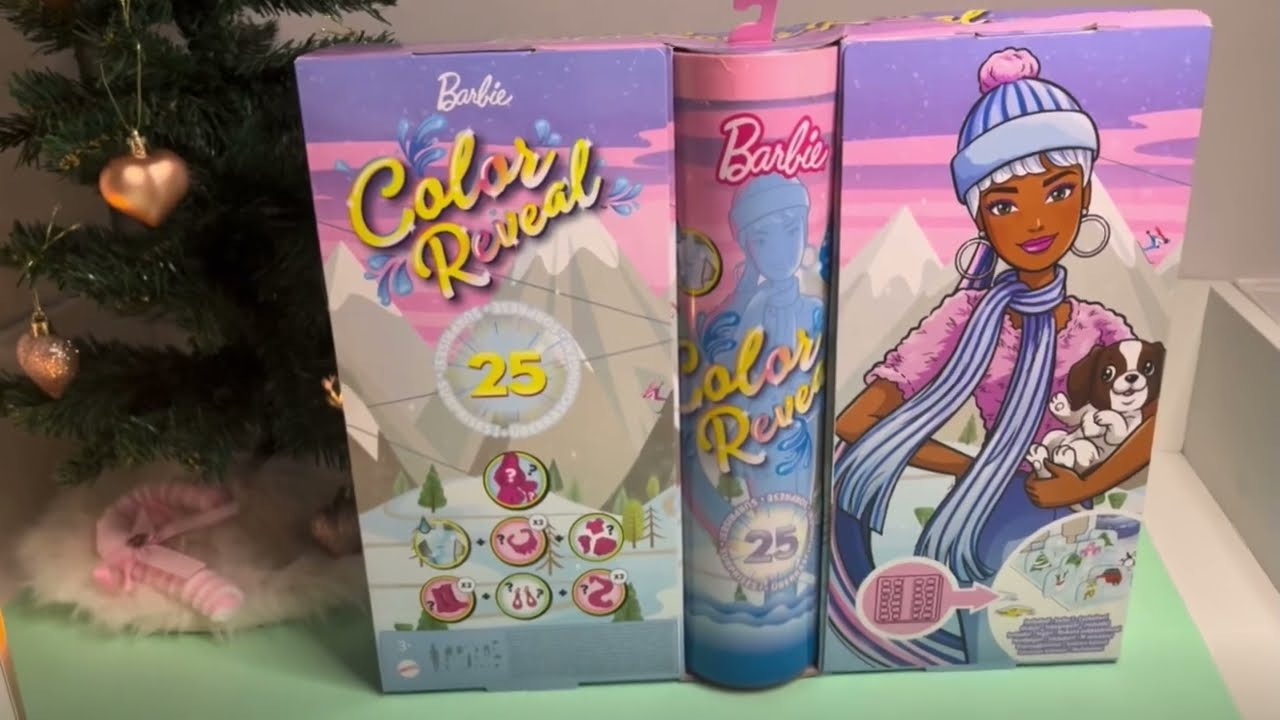 [ASMR] *UNBOXING* Barbie Color Reveal Advent Calendar ❄️🎀
