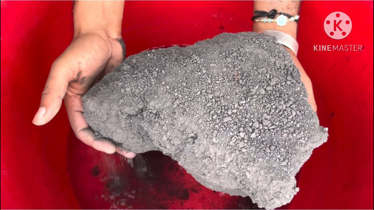 Pure charcoal shape chunks water crumbling #asmr #satisfying 