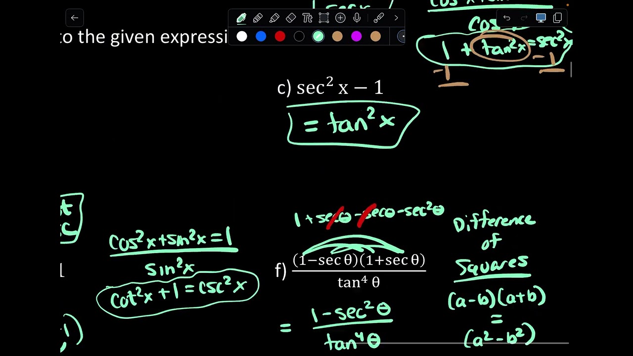 Unit 14: Trig Identities - Pythagorean Identities