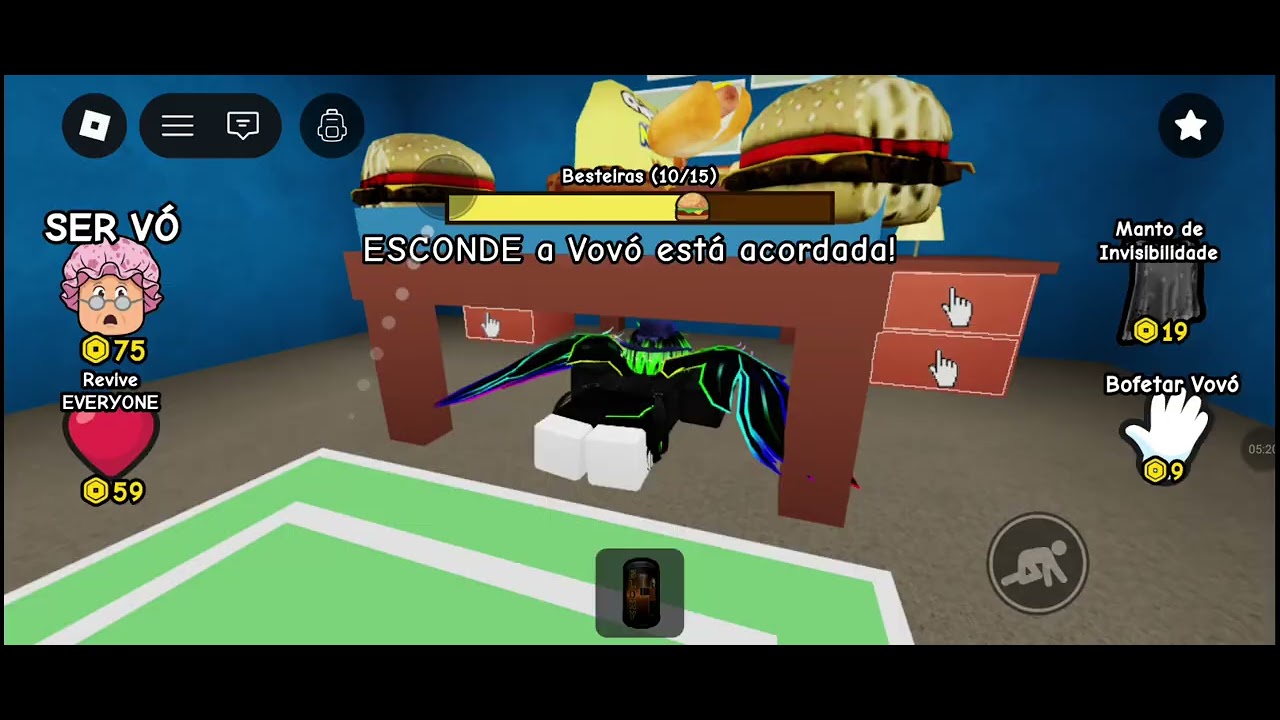 Hoje jogando não acorde a vovó