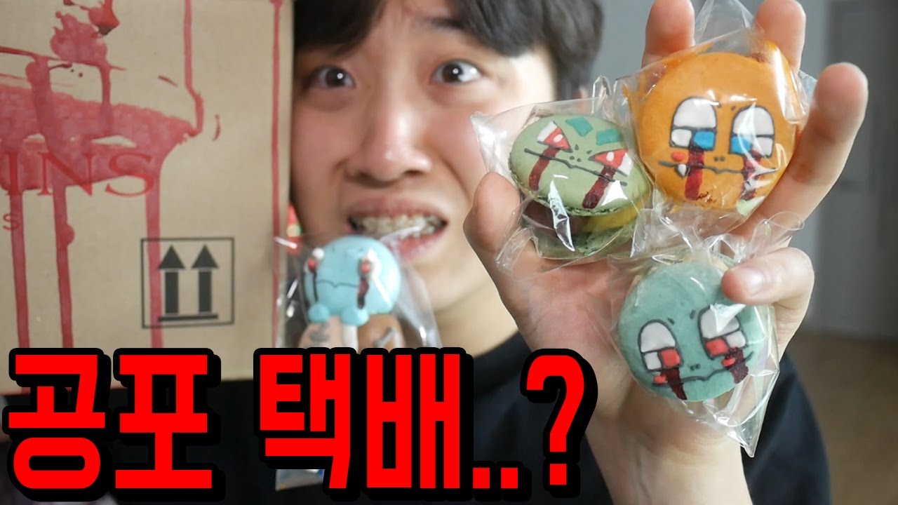 누군가 집 앞에 피 눈물 흘리는 포켓몬 마카롱 두고 갔습니다..
