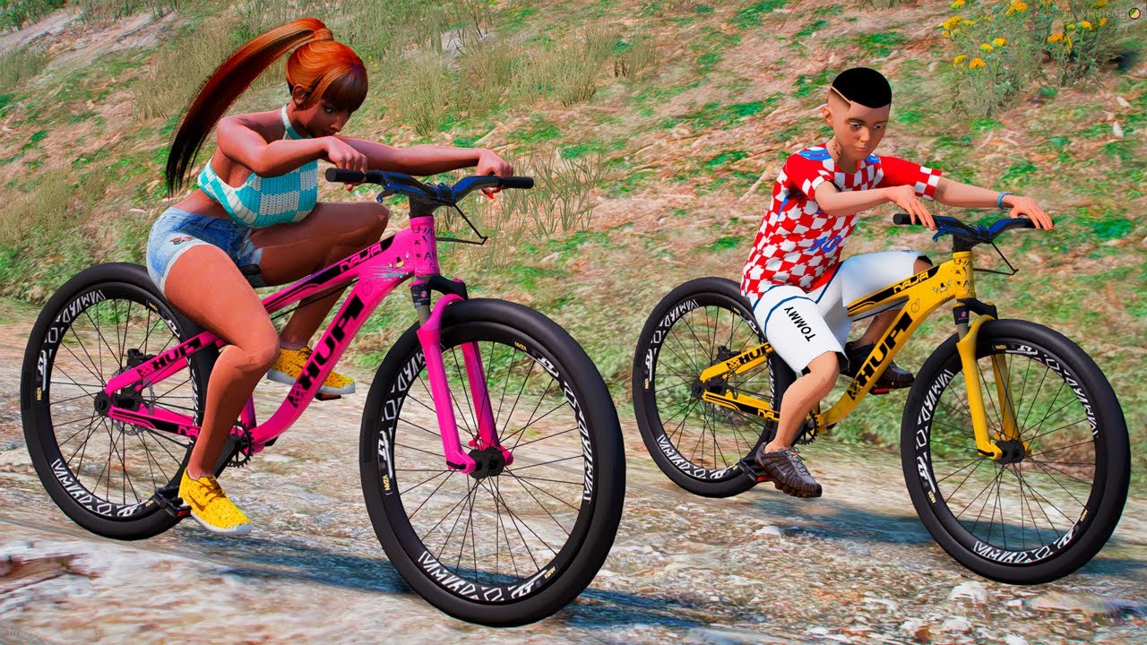 GTA V: MODS - LEVEI MINHA MÃE PARA UMA TRILHA COM ESSA BIKE DO GRAU HUPI NAJA