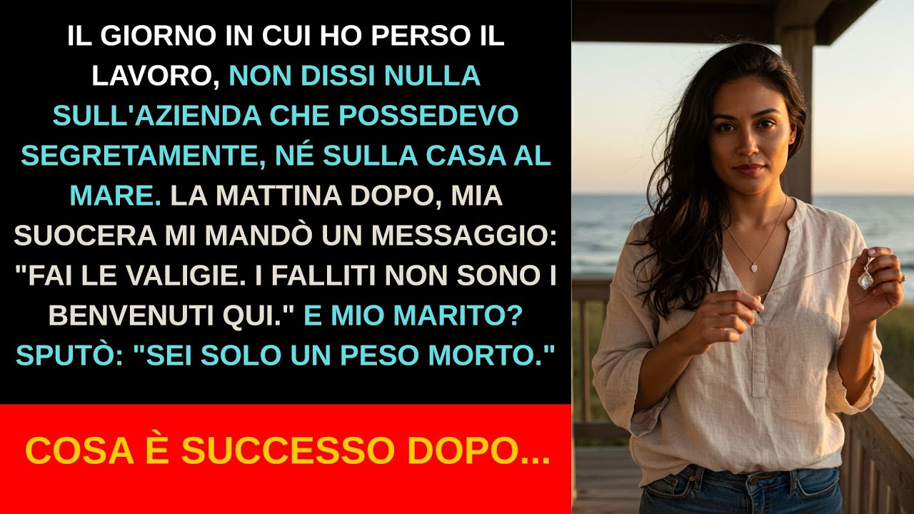 La Suocera Mi Ha Cacciata Dopo il Licenziamento — Senza Sapere che Possedevo Azienda e Casa al Mare
