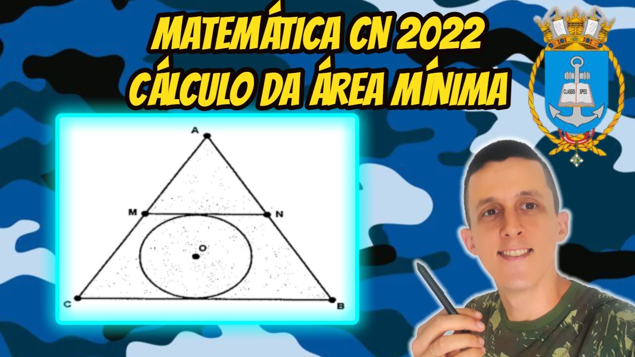 Matemática Colégio Naval | CN 2022 | Área de figuras planas | Valor mínimo | Função quadrática