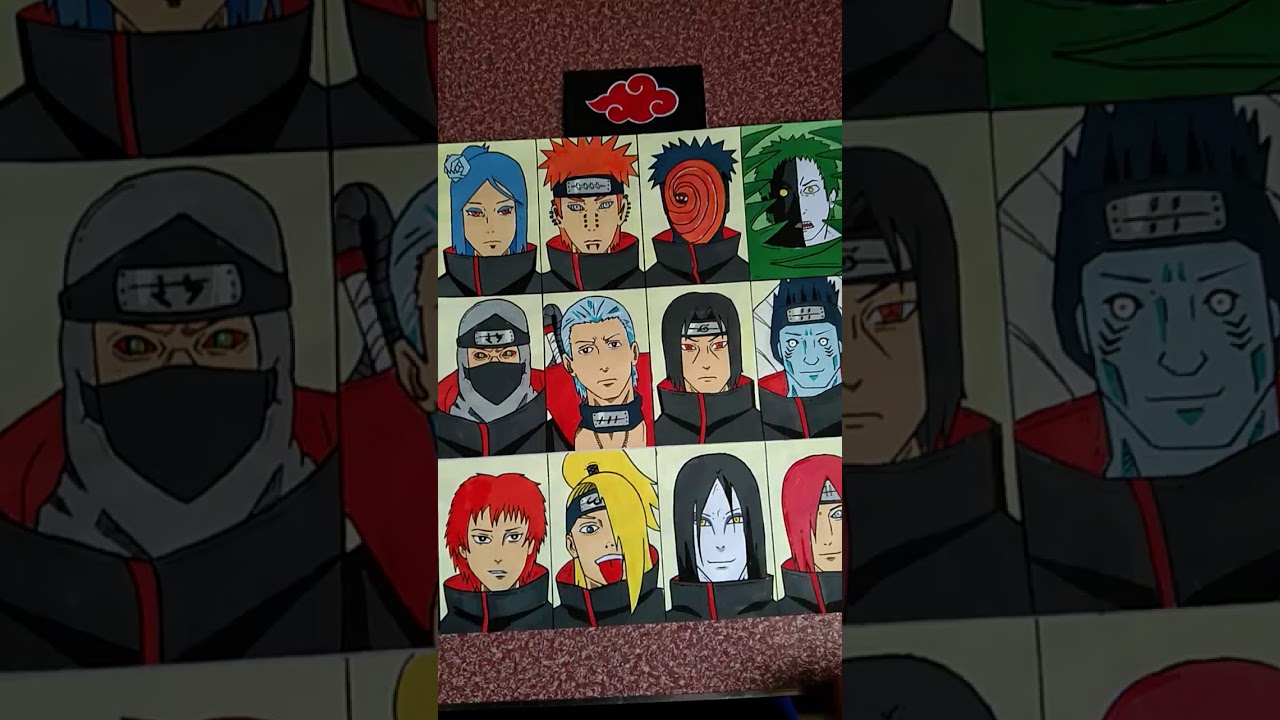 Akatsuki Team Ink & Paint on Oslo Paper ✍🖌🎨