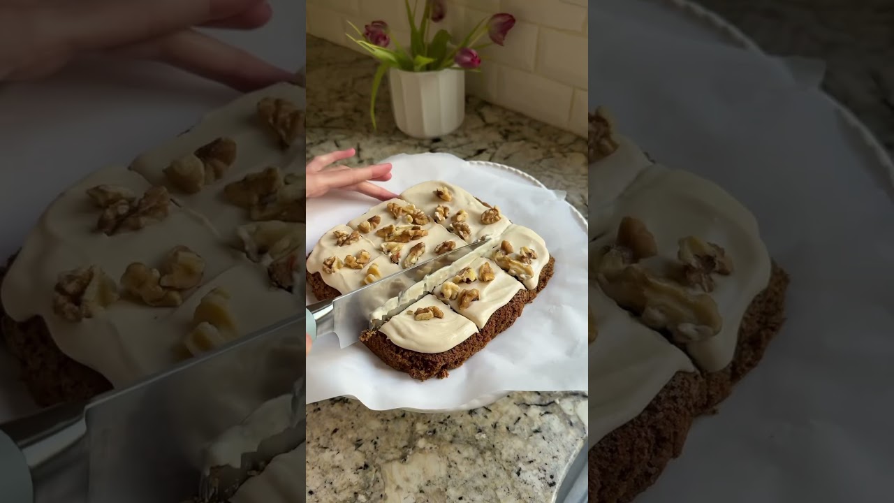 Healthy Carrot Cake 🥕 recipe below! 👇🏻
