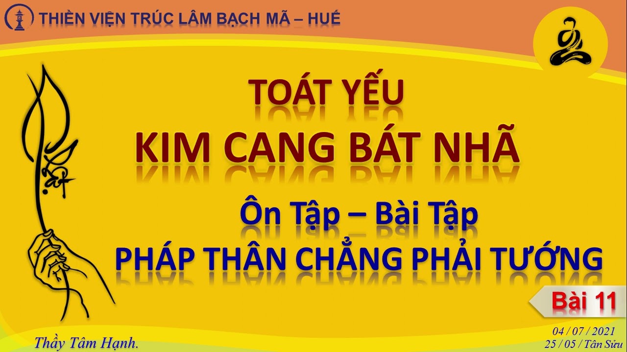 Toát Yếu KCBN_11_Ôn Tập-Bài Tập_Pháp Thân Chẳng Phải Tướng_Audio_Thích Tâm Hạnh