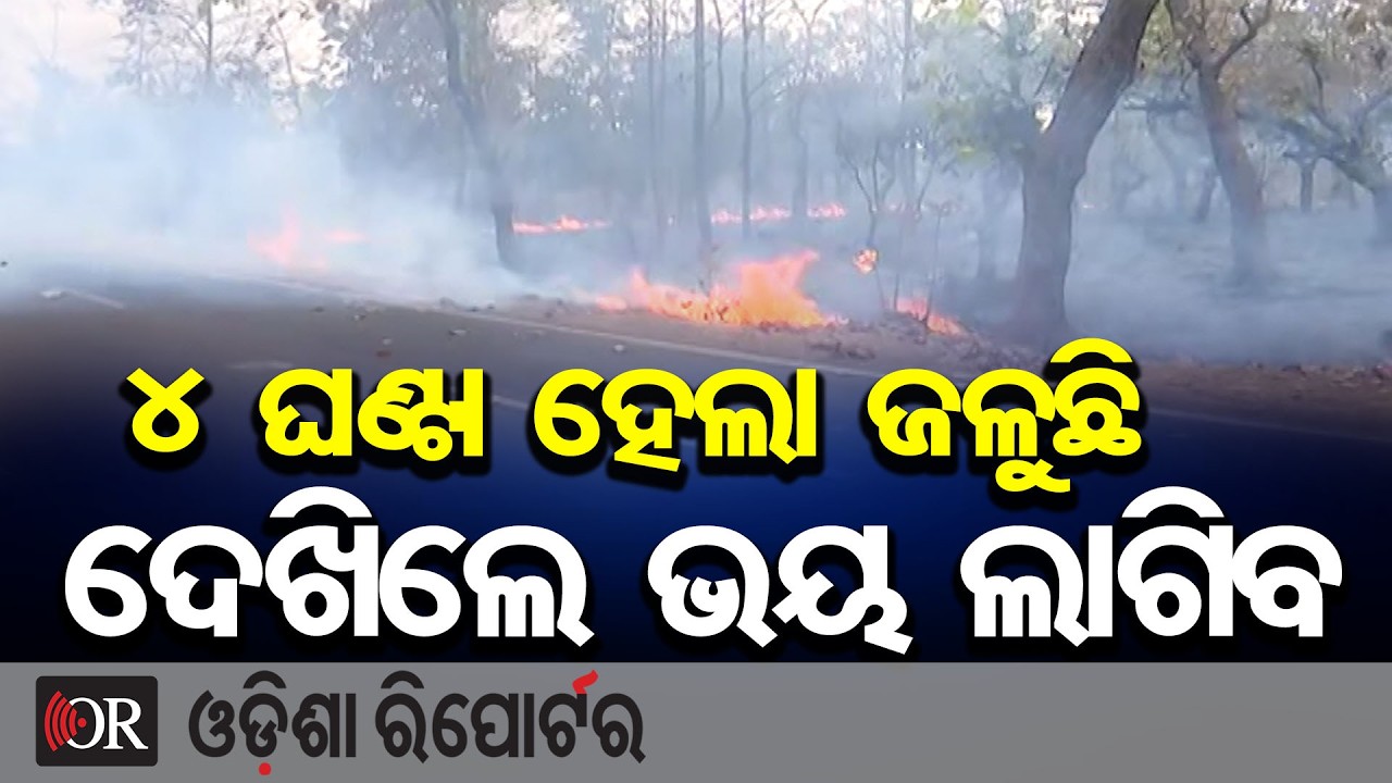 4 ଘଣ୍ଟା ହେଲା ଜଳୁଛି, ଦେଖିଲେ ଭୟ ଲାଗିବ | Odisha Reporter