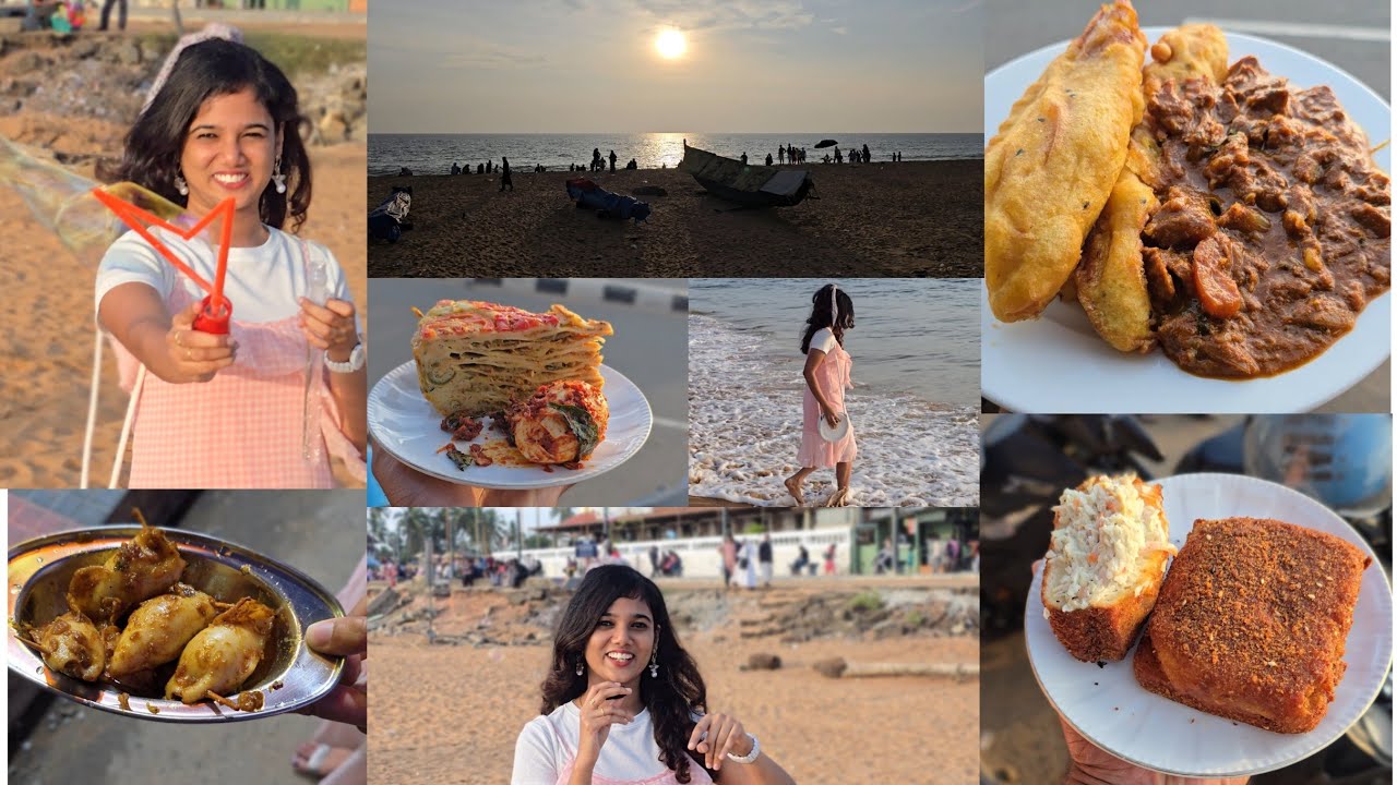 Beach Vlog | 🌊 Exploring Shankumugham Beach & Must-Try Street Food! 🏖️🍢