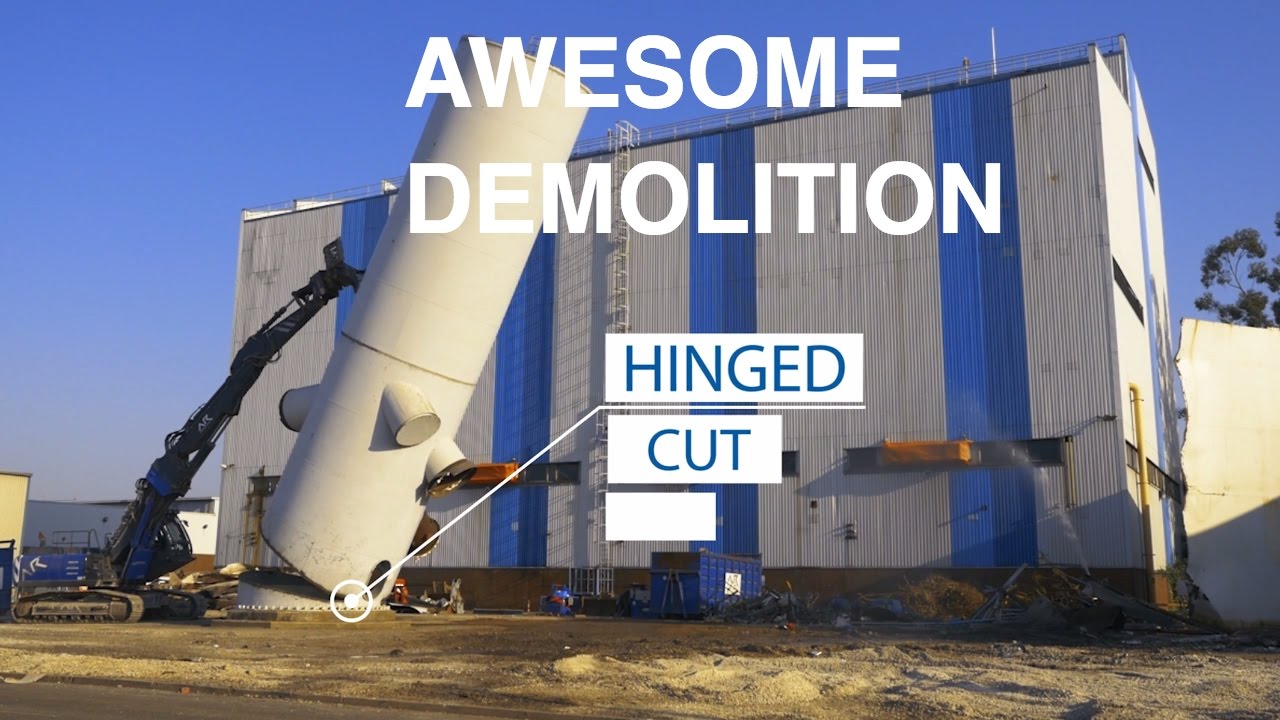 UK Demolition Company Make Tower Tip Over - Safely!
