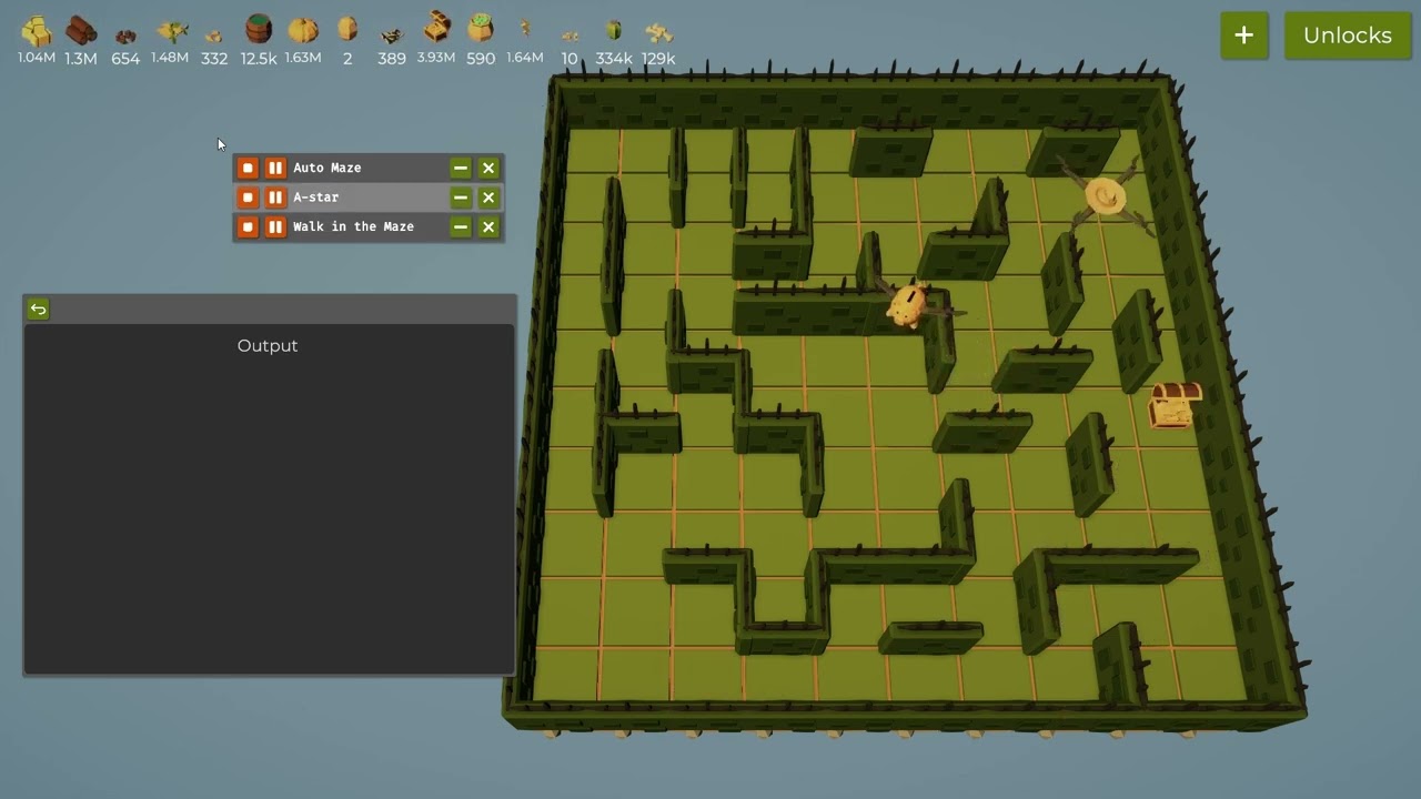 [Pre-SimUpdate] 300 Mazes with A* Algorithm - The Farmer Was Replaced