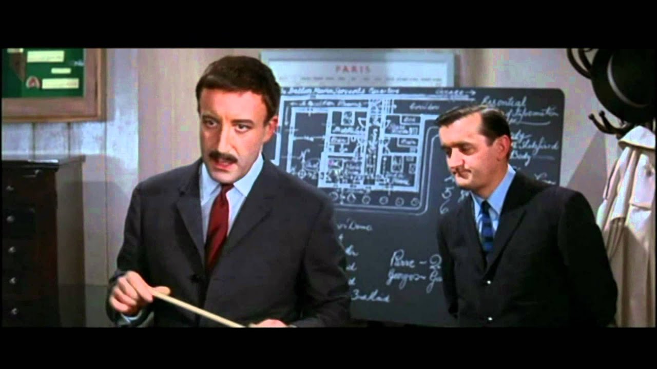 Clouseau explains the facts to Hercule