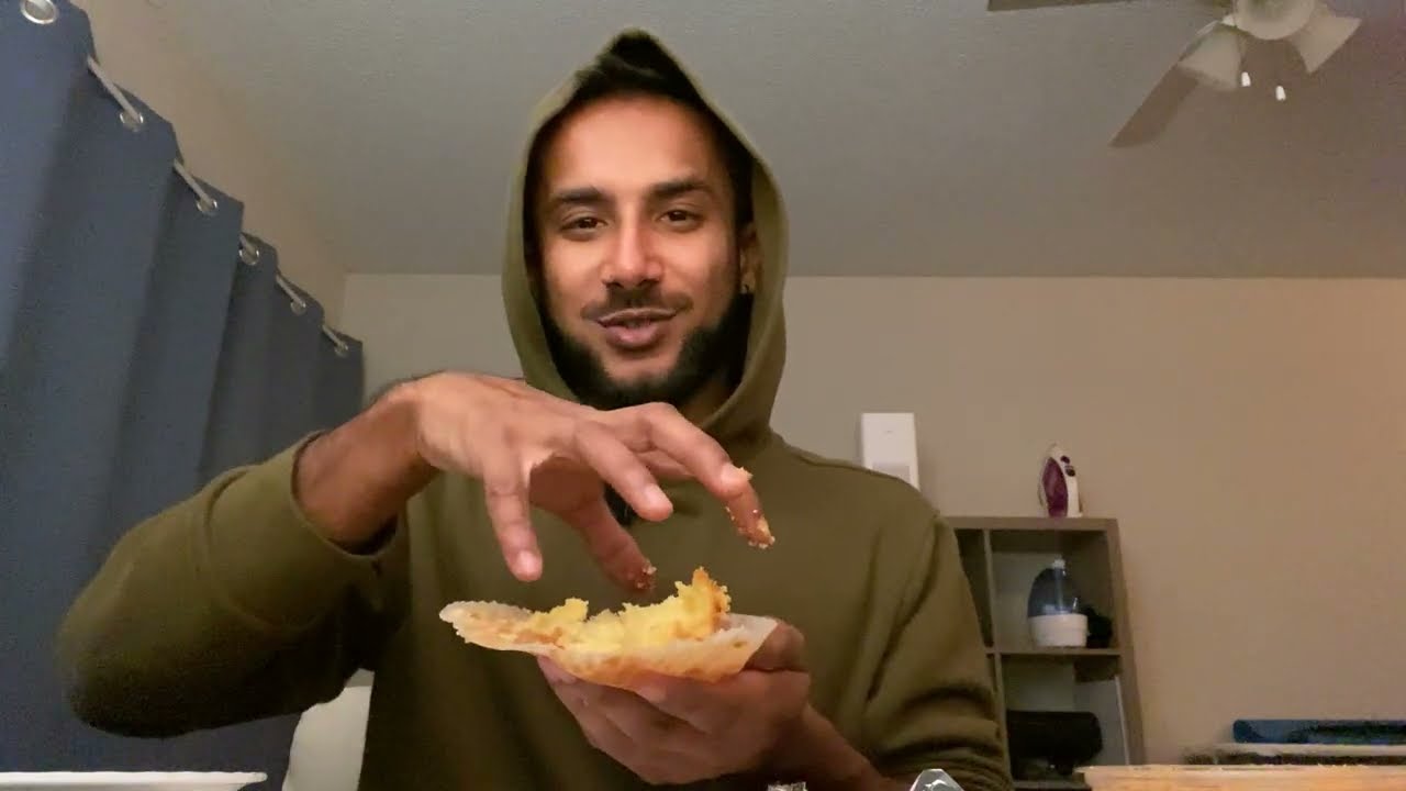 ASMR — eating cornbread, jalapeños, doritos, and hummus (whispered)