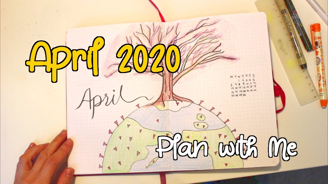 April 2020 Bullet Journal Set up | Plan with me | COVID 19 theme