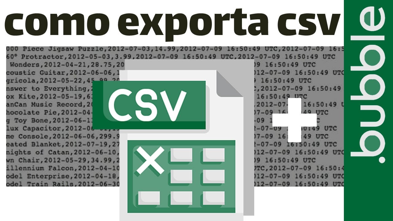 Como exportando arquivos CSV dentro do bubble