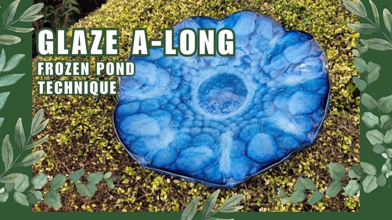 137. ✨ Glaze-A-Long | Frozen Pond Technique on Large Flower Bowl - Glaze combo revealed