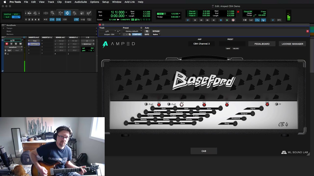 ML Sound Lab Amped CB4 Demo w/Chris Baseford