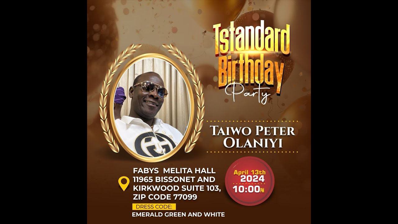 HOUSTON BIG BOY'S T'STANDARD BIRTHDAY PARTY