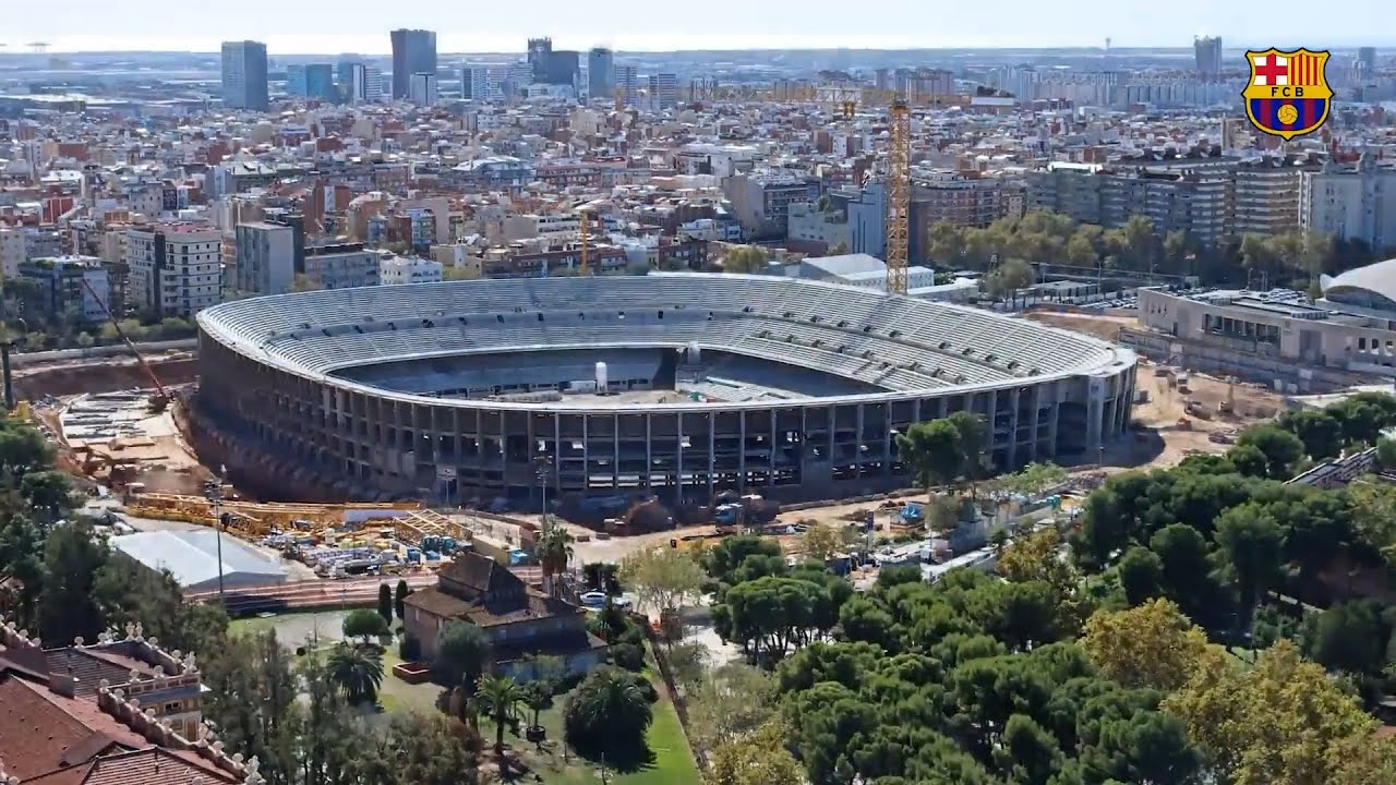 Impresionante vídeo ‘time lapse’  de cómo avanzan los trabajos de remodelación del Spotify Camp Nou