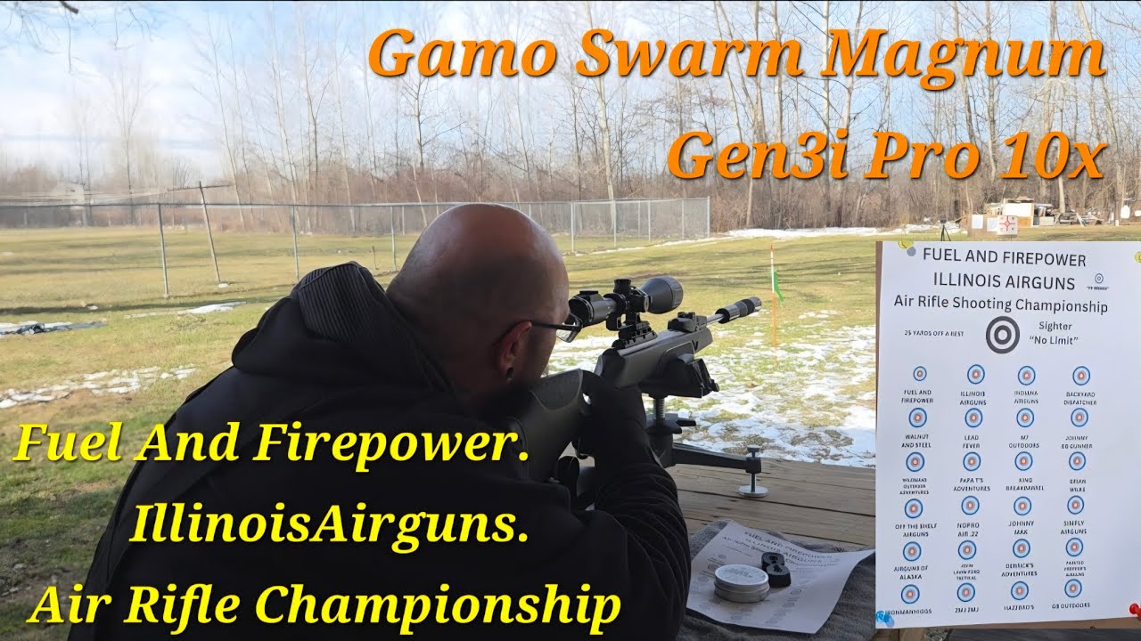 @fuelandfirepower @IllinoisAirguns  Air Rifle Championship Target. Gamo Swarm Magnum gen3i pro 10x 