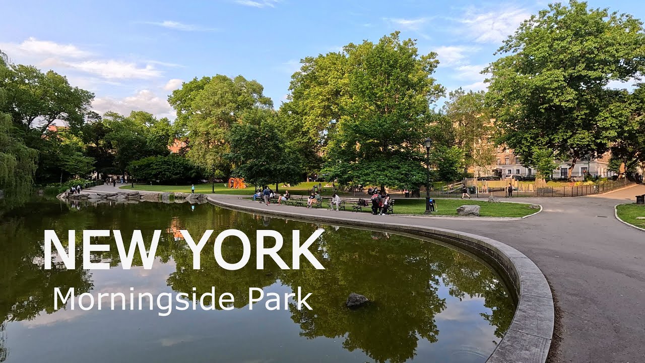 New York - Walking tour Morningside Park - NYC / 4К 60fps