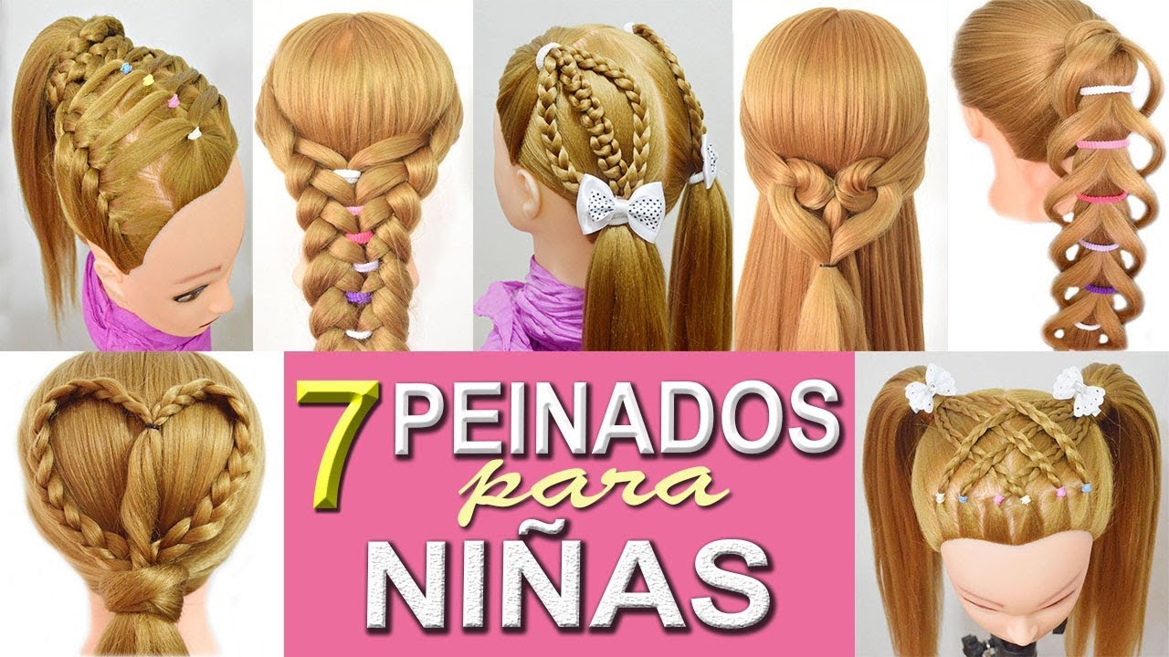 7 Peinados Faciles para Niñas con Trenzas para la Escuela/Fiestas/Graduacion