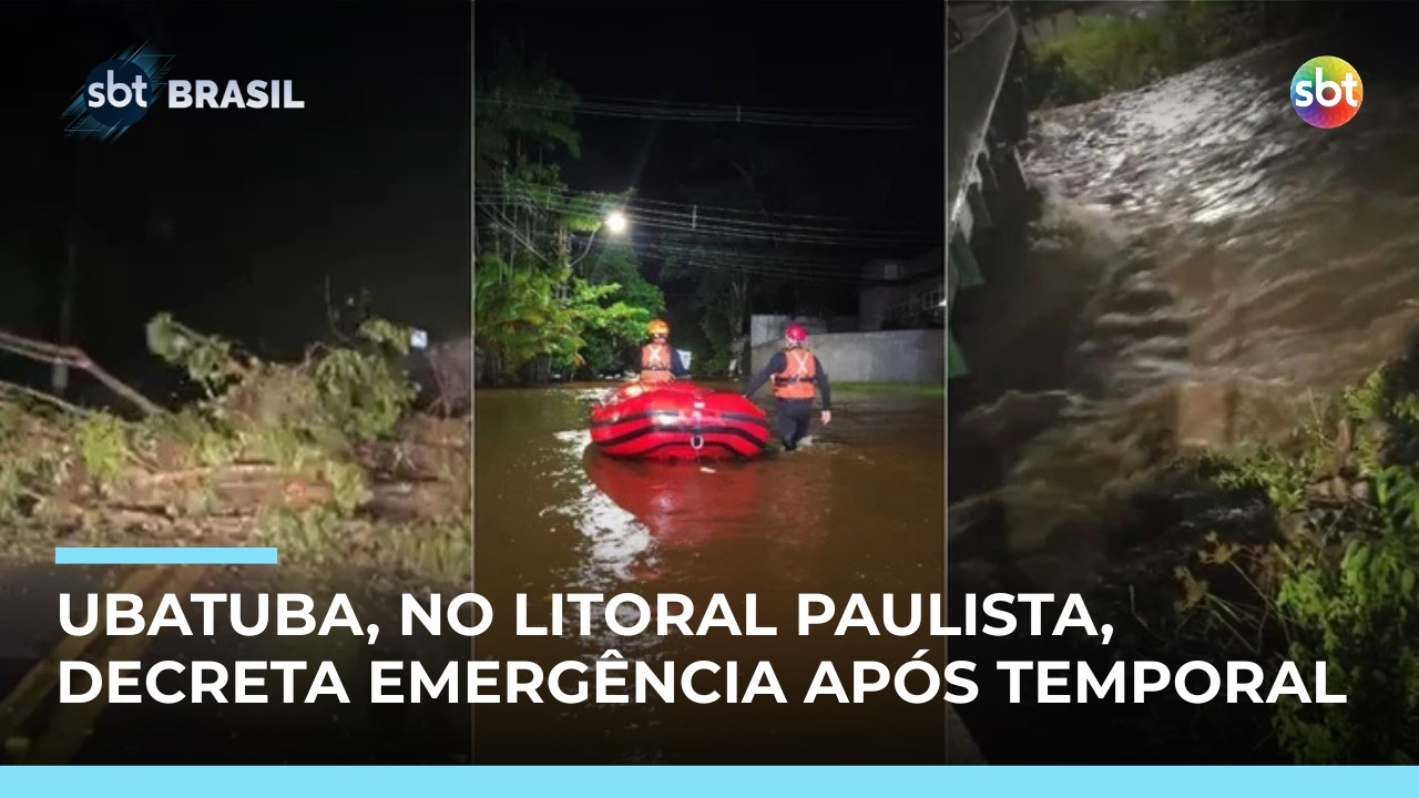 Ubatuba (SP) decreta situação de emergência após temporal que deixou 2 mortos | #SBTBrasil