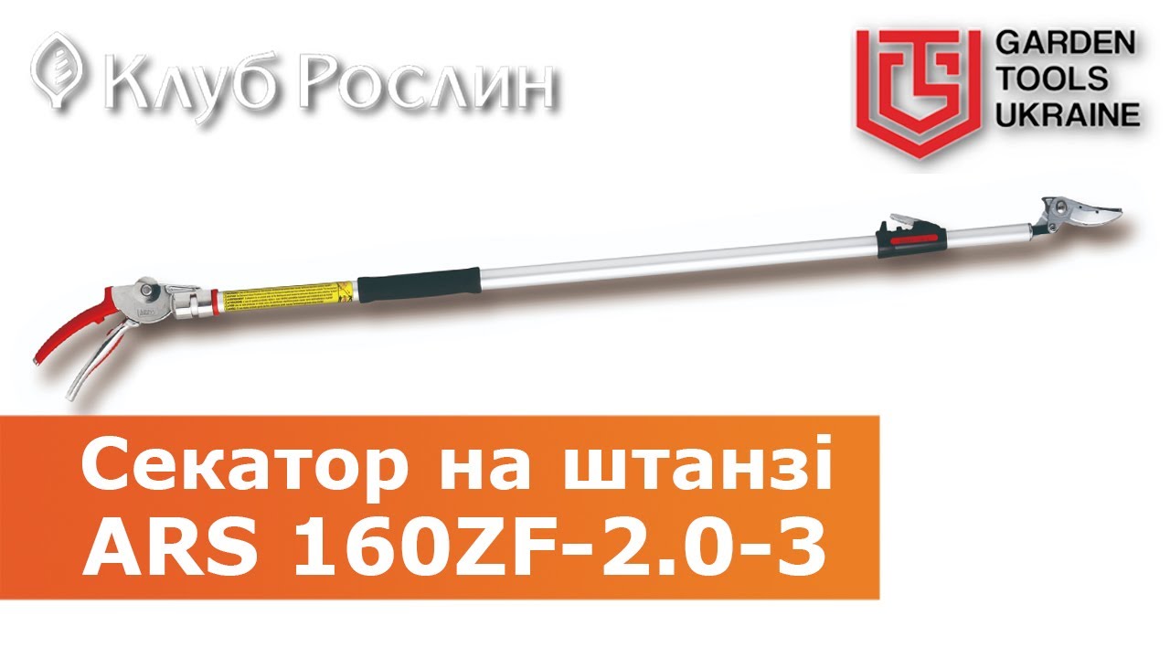 Секатор ARS 160ZF-2.0-3 на штанге с узкой головой для высотной обрезки (Япония)