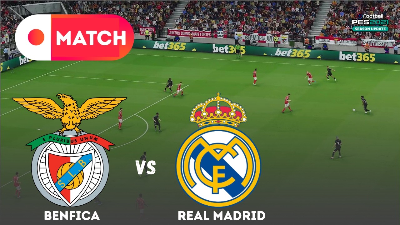 REAL MADRID vs BENFICA | Champions League 2025 Match Simulation | eFootball PES 21 Gameplay