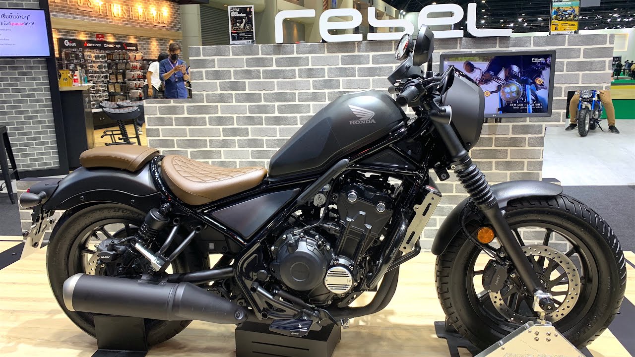 2021 Honda Rebel 500 at Bangkok international Motor Show by Honda Thailand. New Honda Rebel 500.