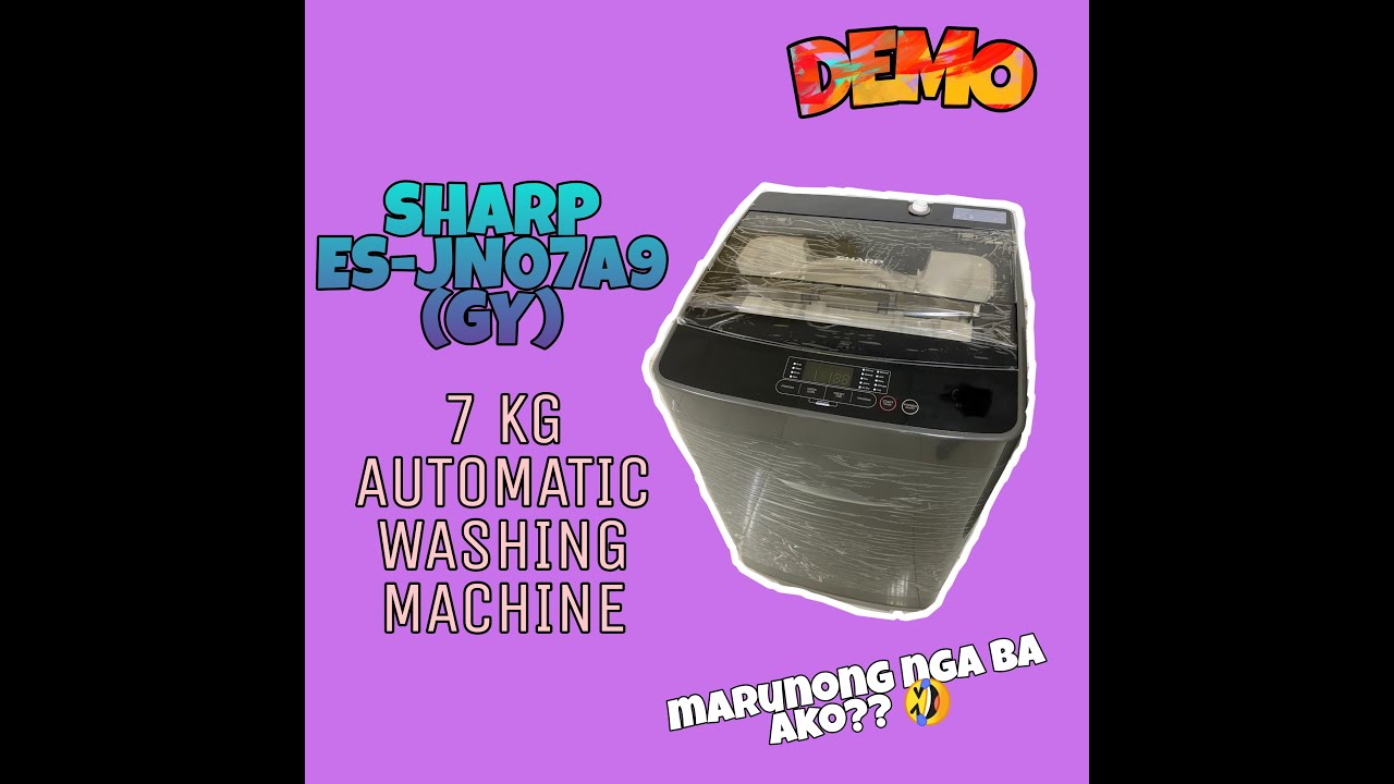 SHARP ES-JN07A9 (GY) AUTOMATIC WASHING MACHINE full demo