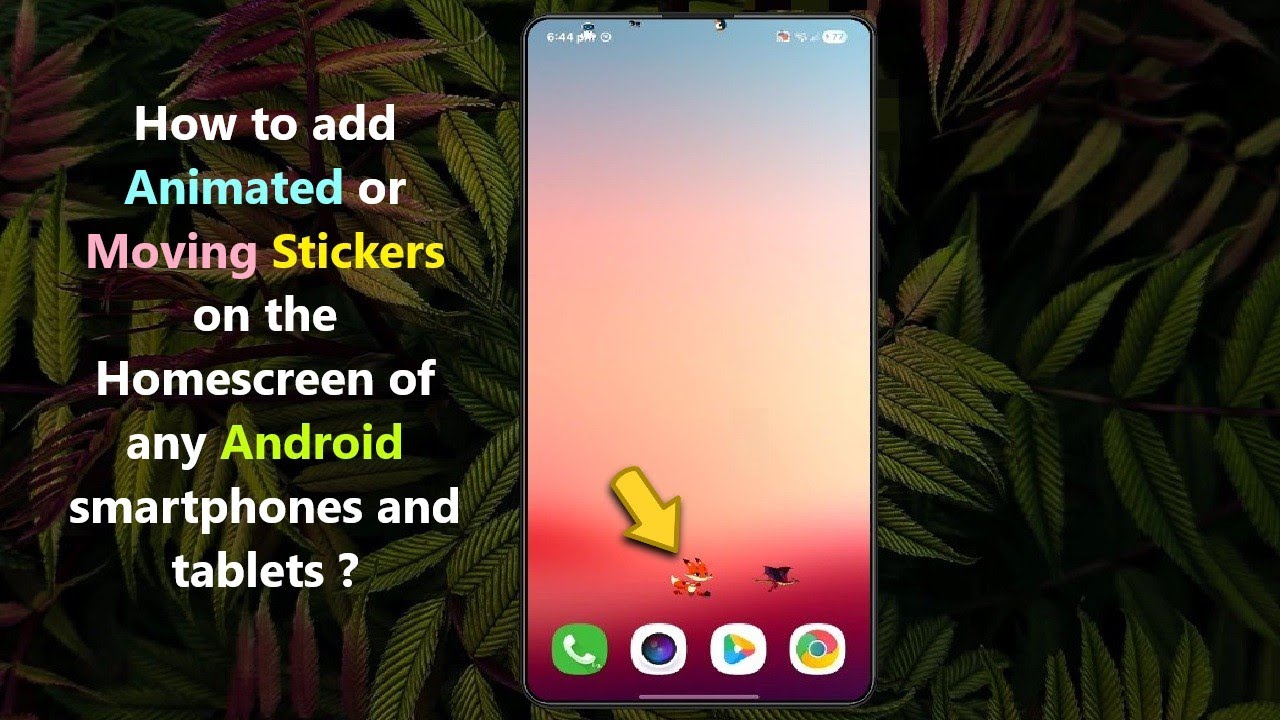 How to add Animated or Moving Stickers on the Homescreen of any Android smartphones and tablets ?