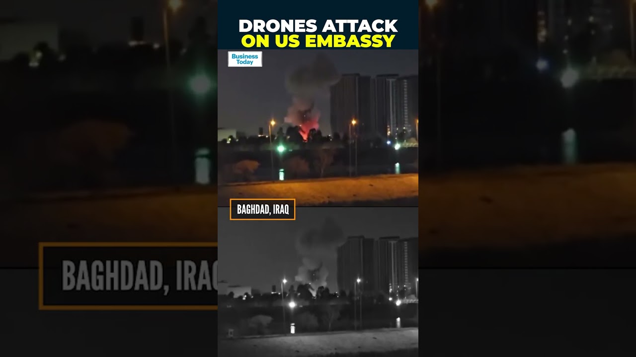 Watch | Drone & Rocket Attack On US Embassy In Baghdad Caught On Camera