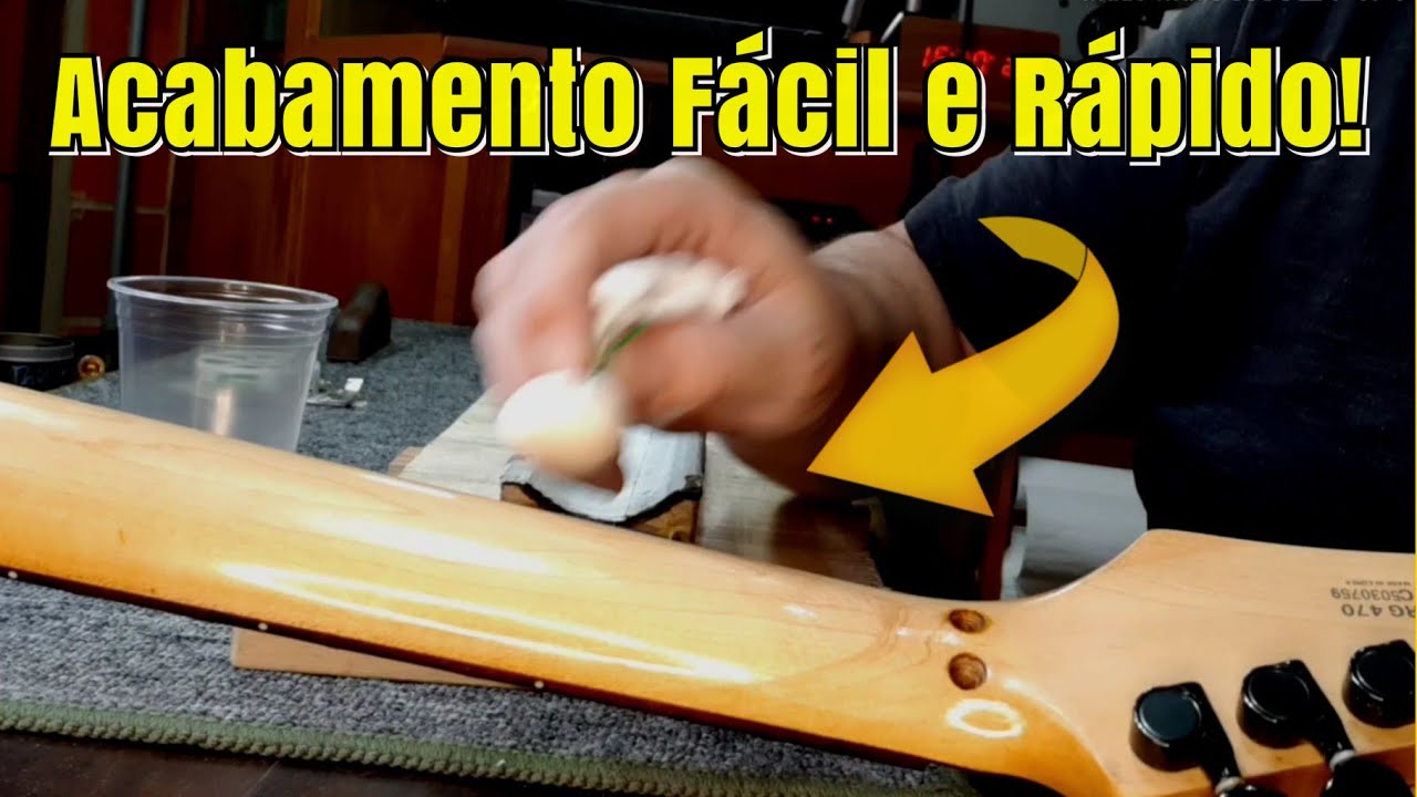 Acabamento com Seladora Nitrocelulose! Como Aplicar Seladora com Boneca no Braço da Guitarra!