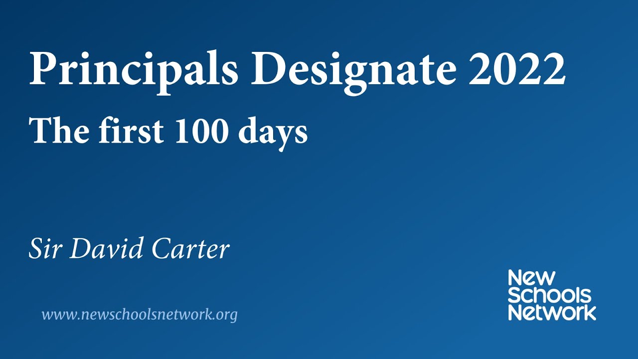 Principals Designate 2022: The first 100 days