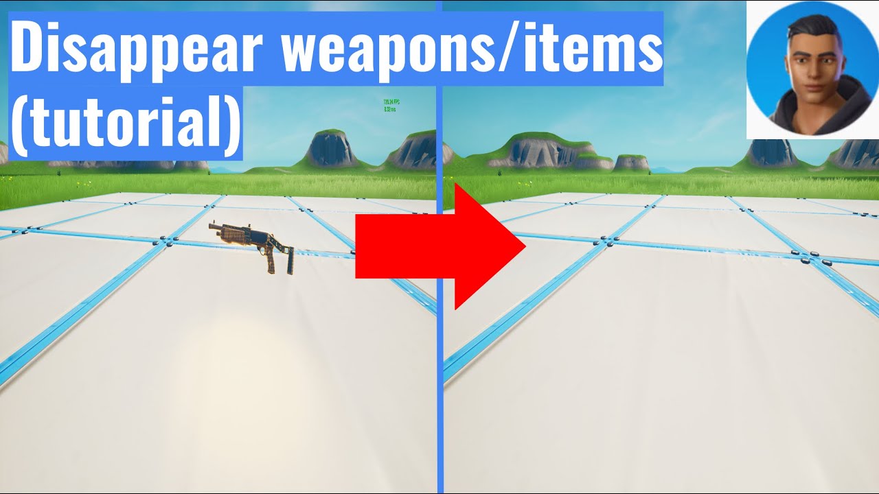 How to make WEAPONS DISAPPEAR WHEN YOU DROP THEM in FORTNITE CREATIVE (tutorial)