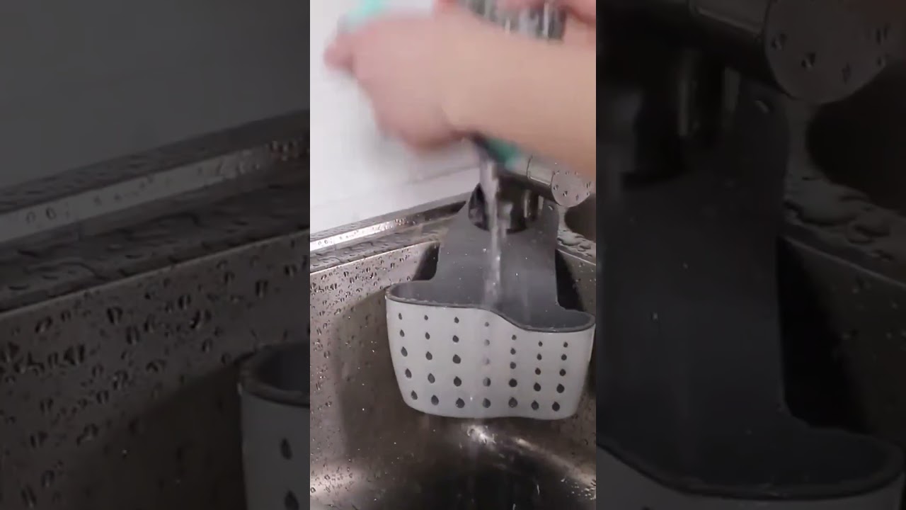 Cuisine Pratique : Porte-&Eacute;ponge pour un &Eacute;vier Bien Organis&eacute;! 🧽 | Accessoire Cuisine