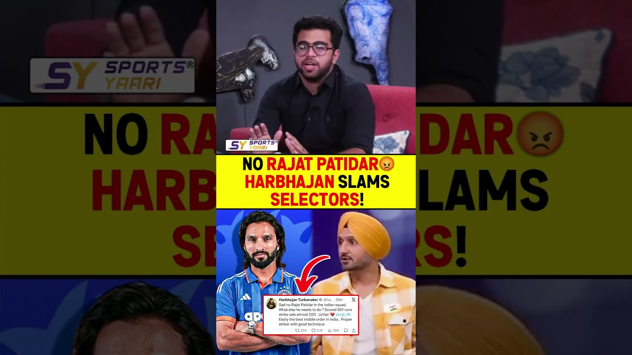 NO RAJAT PATIDAR 😡 HARBHAJAN SLAMS SELECTORS! #ipl2026 #harbhajansingh #rajatpatidar #bcci #iyer