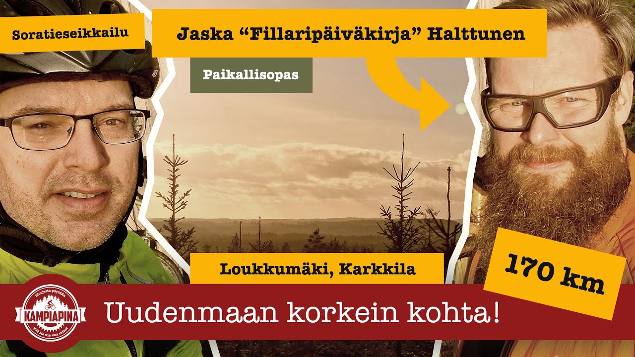 Uudenmaan korkein kohta - 170 km soraa